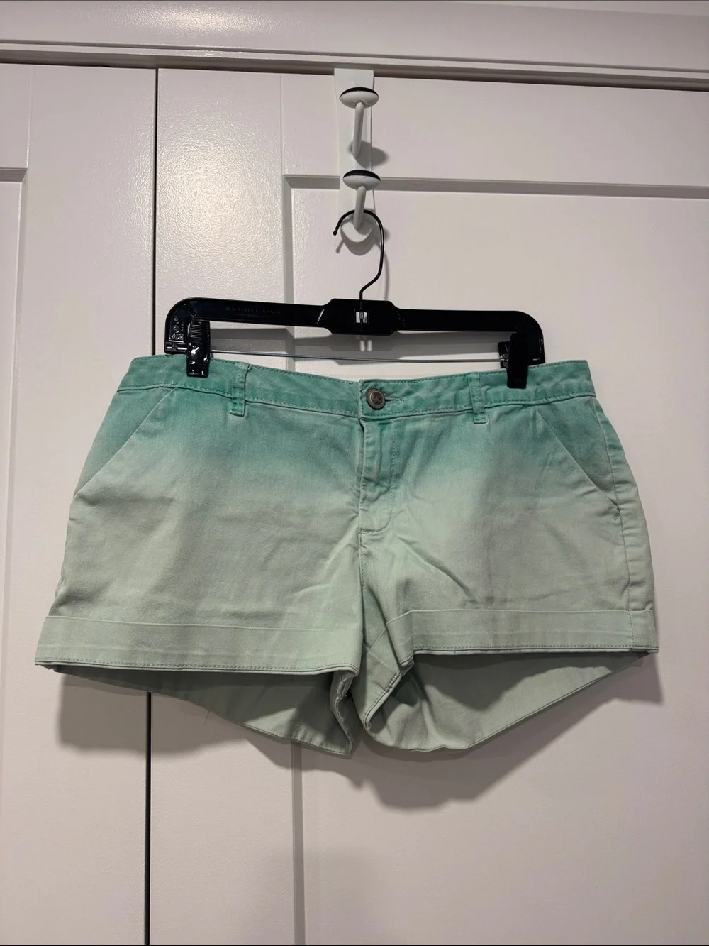 LC Lauren Conrad Mint Green Ombre Jean Shorts